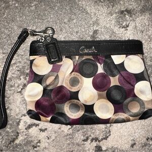Purple Coach wristlet